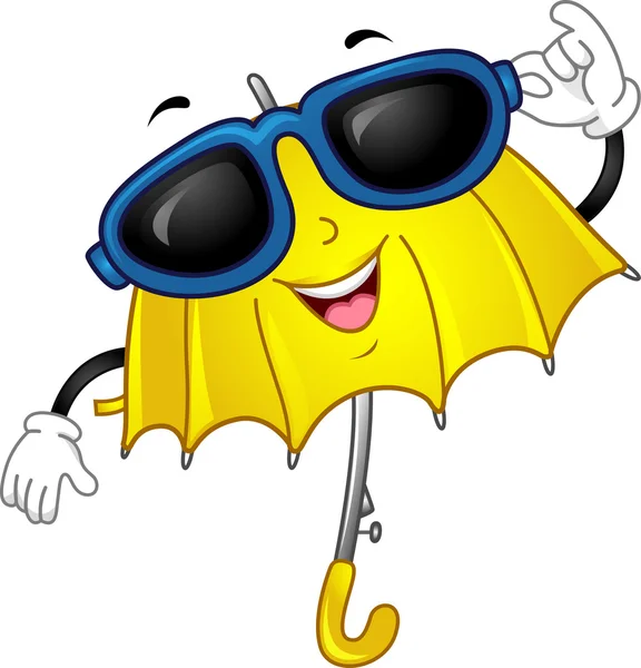 Umbrella Mascot — Stock Photo, Image