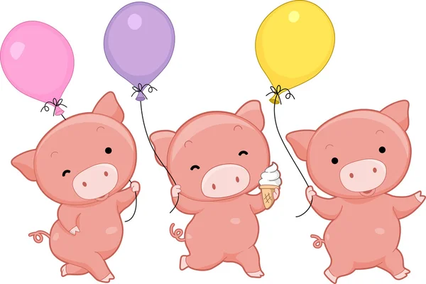 Balões de Porco — Fotografia de Stock
