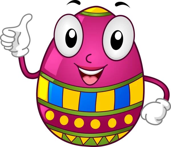 Easter Egg Mascot — Stock Photo, Image