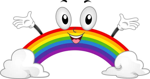 Regenboog mascotte — Stockfoto