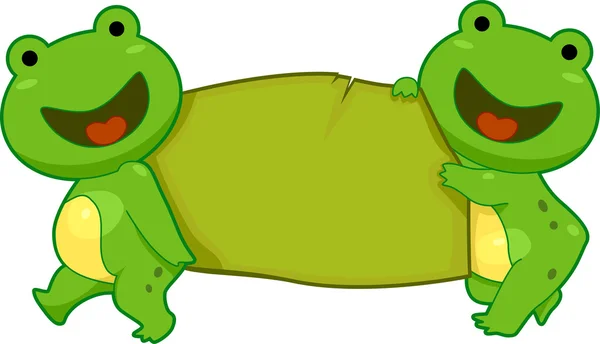 青蛙横幅 — 图库照片