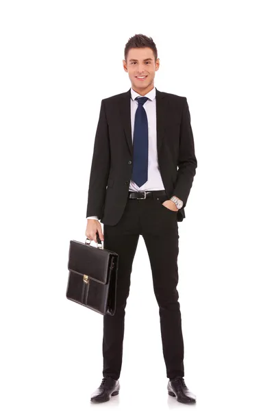 Hombre de negocios con maletín — Foto de Stock