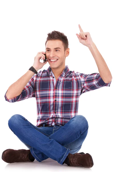 Ecstatic and happy on the phone — Stock Photo, Image