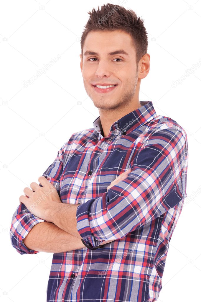 Man casually posing with arms crossed