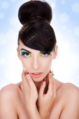 Clean image of a beautiful young woman clipart