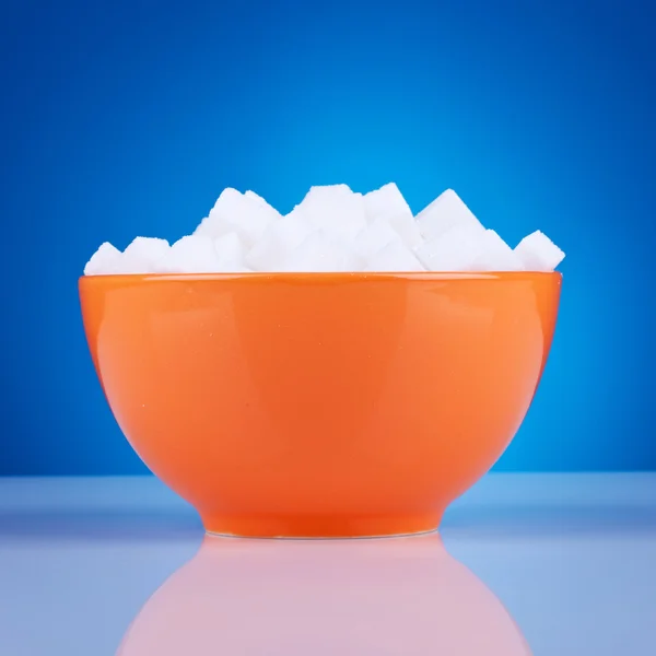 Bowl of sugar cubes — Stock Photo, Image