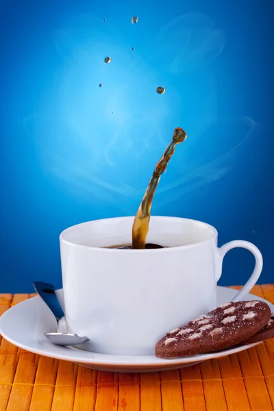 stock image Splash in a cup of coffee