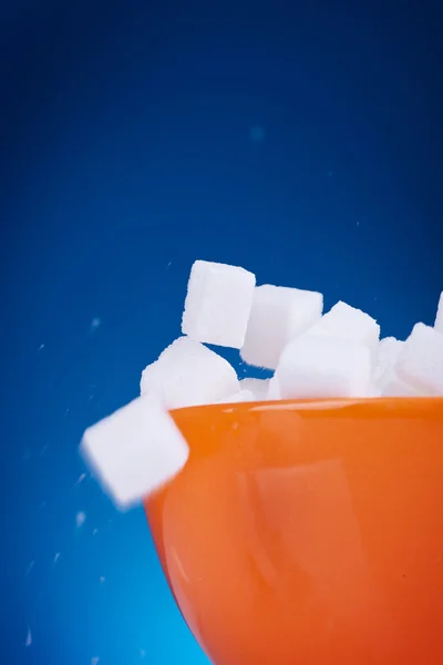 Detalhe macro de cubos de açúcar — Fotografia de Stock