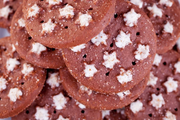 Läckra färska bruna kakor — Stockfoto