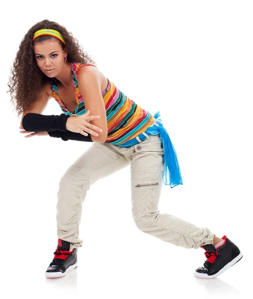 Pretty modern slim hip-hop style dancer — Stock Photo, Image