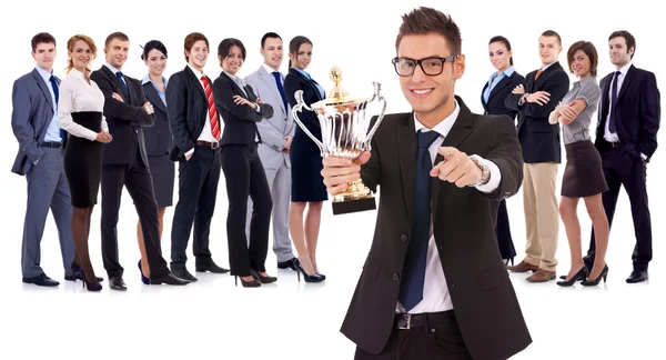 Winning business team — Stock Photo, Image
