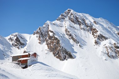 Cabin in the carpathian mountain clipart