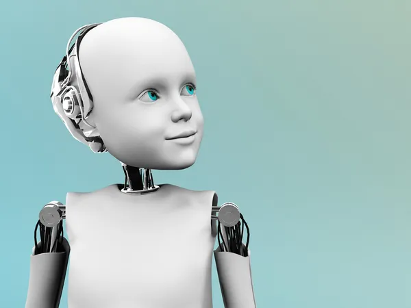 The face of a child robot. — Stock Photo, Image