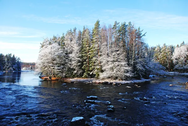 겨울철의 강 — 스톡 사진