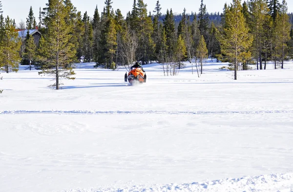 Snowmobile rider — Stock Photo, Image