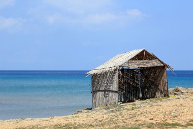 güzel egzotik bambu Hut görünümü