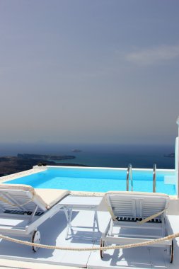 Santorini görünümü - Yunanistan (Firostefani)