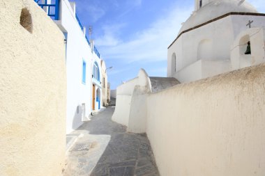 santorini sokaklarında