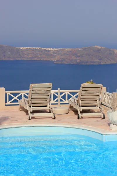Uitzicht op Santorini - Griekenland (Firostefani) — Stockfoto