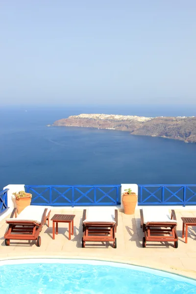 Vista de Santorini - Grécia (Firostefani ) — Fotografia de Stock