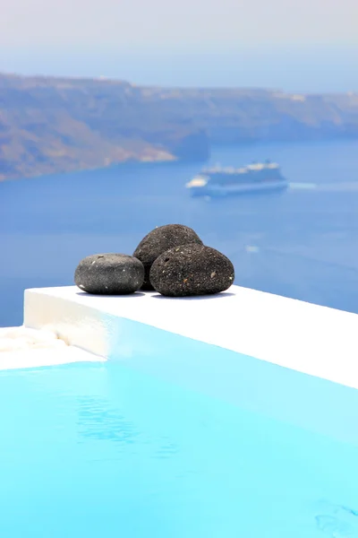 Santorini görünümü - Yunanistan (Firostefani) — Stok fotoğraf