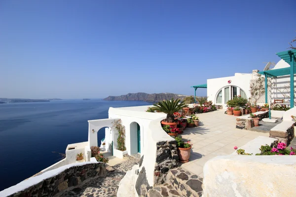 stock image Village of Oia at Santorini island in the Cyclades