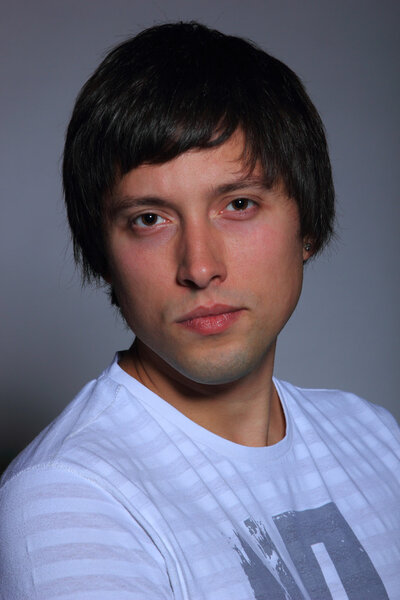 Handsome guy glamorous look.