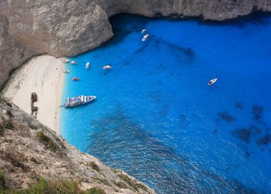 Aerial view on Zakynthos Greece clipart