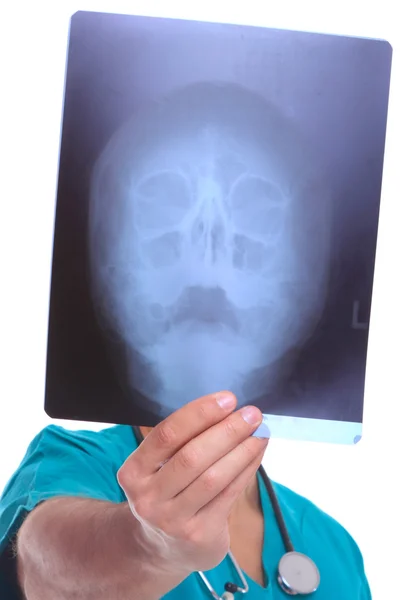 Docteur brandissant des rayons X . — Photo