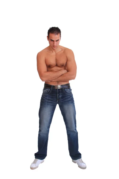 Portret van een shirtless jonge man — Stockfoto