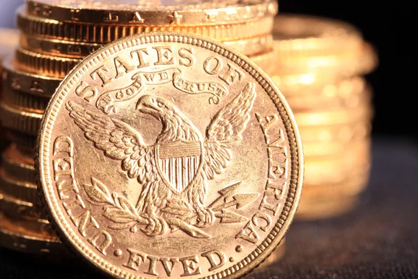 Amerikanske guldmønter - Stock-foto