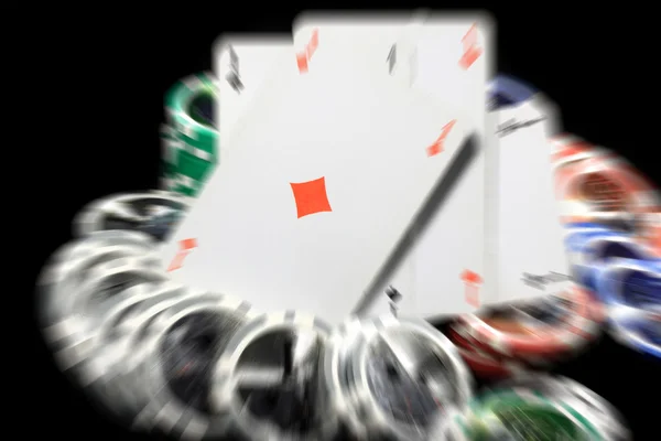 Παιχνίδι πόκερ σε μαύρο — Φωτογραφία Αρχείου