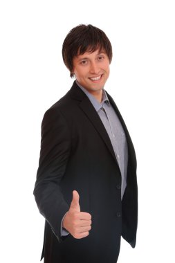 takım elbise poz içinde genç adam