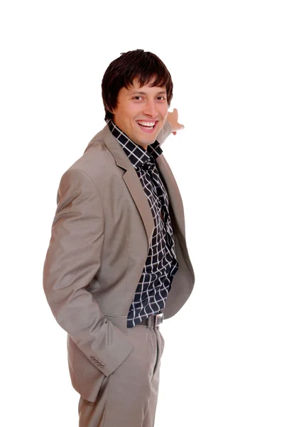 Business man pointing at something — Stock Photo, Image