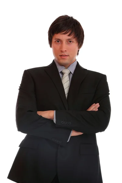 Young man in suit posing — Stock Photo, Image