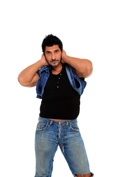 Giovane in jeans — Foto Stock