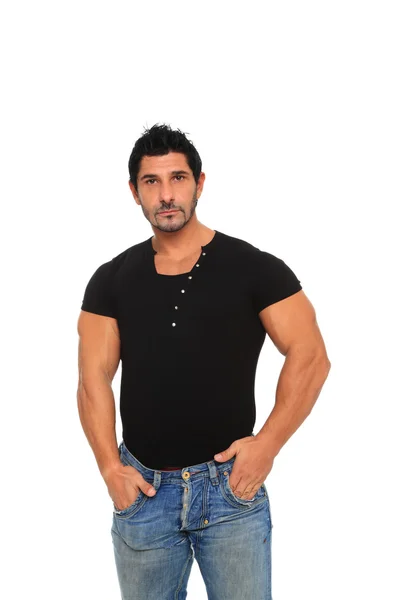 Łacińskiej moda mężczyzna stojący — Zdjęcie stockowe