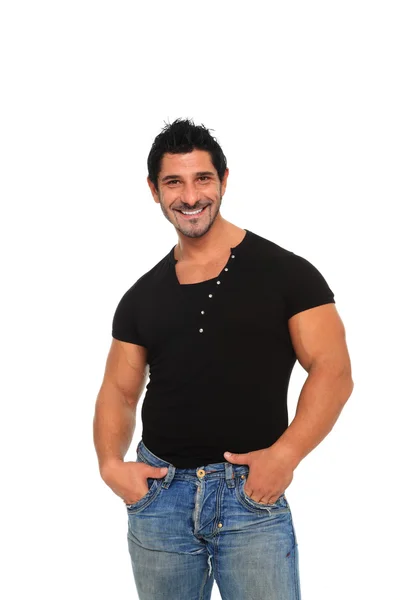 Łacińskiej moda mężczyzna stojący — Zdjęcie stockowe