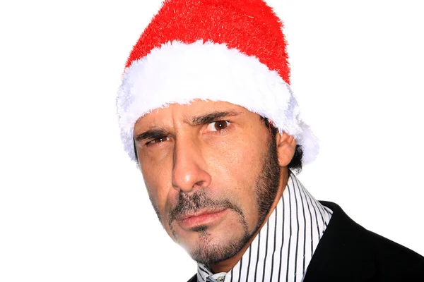 stock image Man with a santa hat