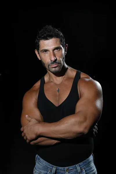 Handsome muscle man — Stock Photo, Image