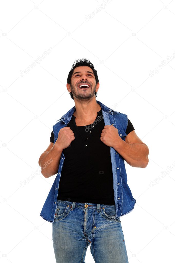 Young man in jeans