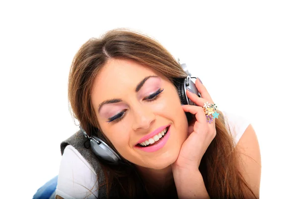 Woman and music — Stock Photo, Image