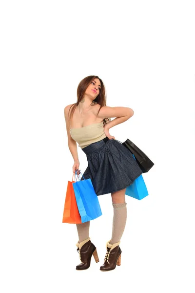 섹시 한 쇼핑 소녀 — 스톡 사진