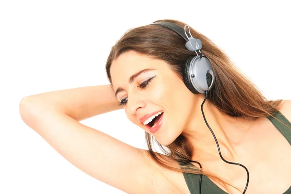 Musica ascolto ragazza — Foto Stock