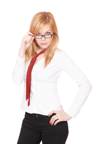 Portrait of a young attractive business woman. Royalty Free Stock Images