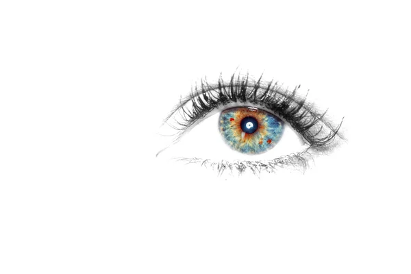 Belo olho de mulher — Fotografia de Stock