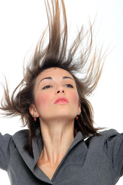 Portrait of woman with beautiful hair — Stock Photo, Image