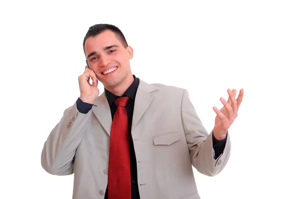 Junger Geschäftsmann am Telefon — Stockfoto