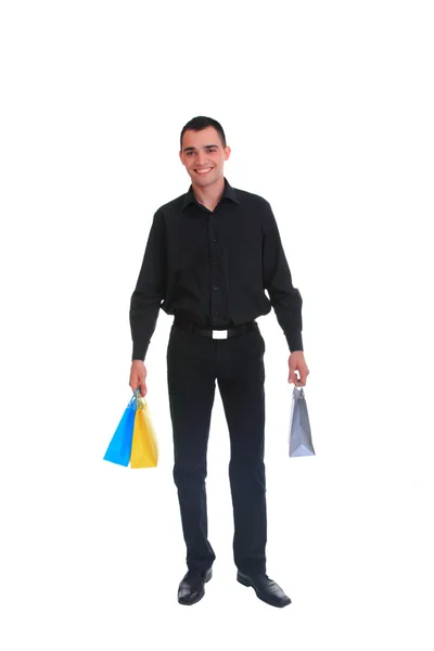 Feliz homem de compras — Fotografia de Stock