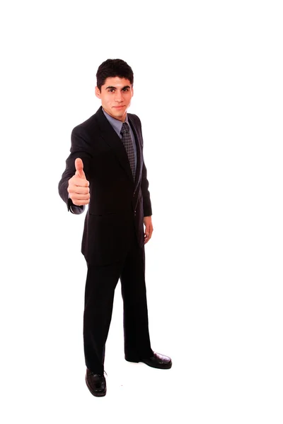 Smiling mature businessman standing full length — Stock Photo, Image